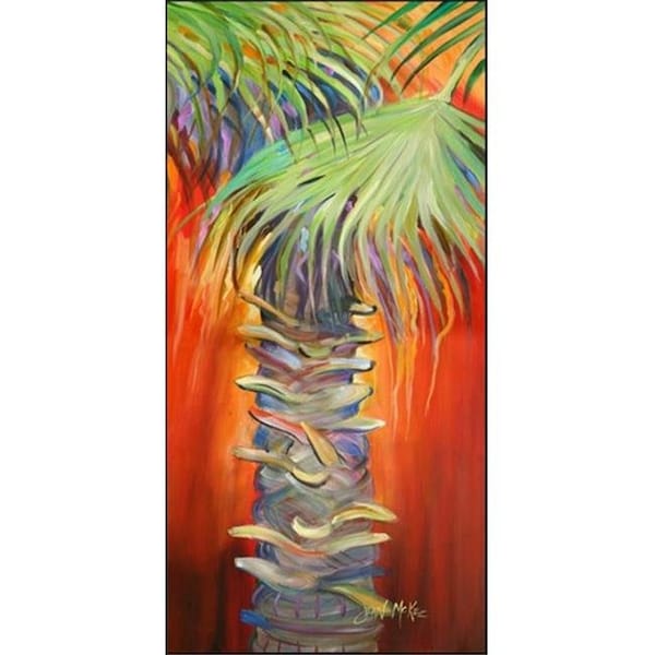 Carolines Treasures JMK1339VRM5828 Red Palm Tree Indoor & Outdoor Runner Mat; 58 x 28 in. JMK1339VRM5828 - main